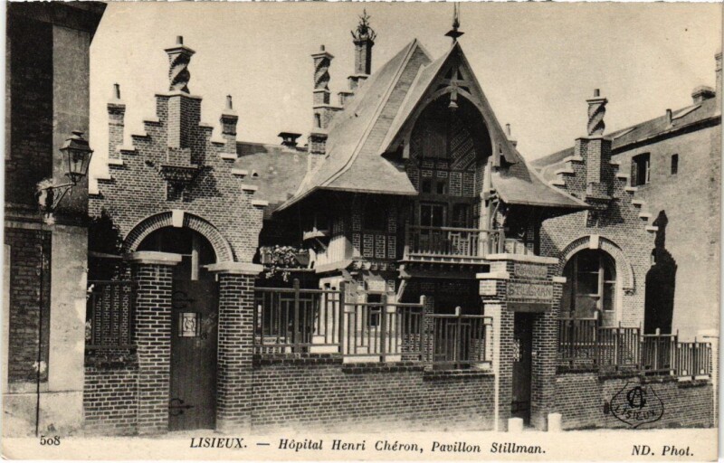 Carte postale ancienne Lisieux Hopital Henri Cheron, Pavillon Stillman France à Lisieux