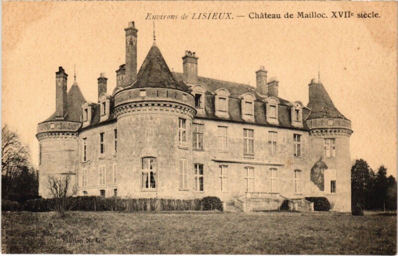 Carte postale ancienne Lisieux Chateau de Mailloc France à Lisieux