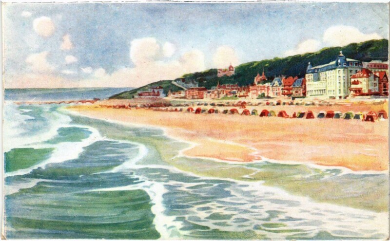 Carte postale ancienne Trouville La Plage, vue Generale France