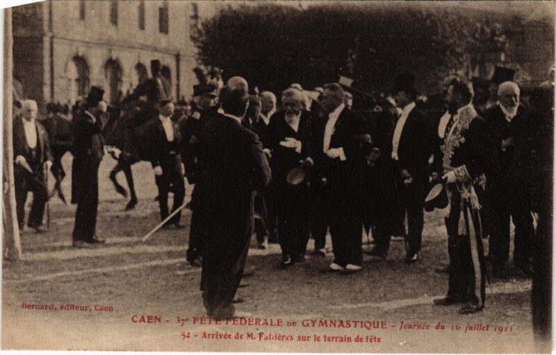 Carte postale ancienne Caen Fete Federale de Gymnastique France
