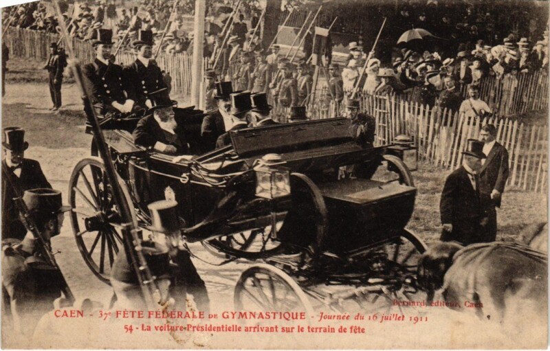 Carte postale ancienne Caen Fete Federale de Gymnastique France