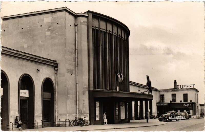 Carte postale ancienne Caen La Gare France