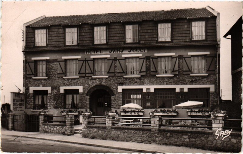 Carte postale ancienne Luc sur Mer Hotel Sans Souci France à Luc-sur-Mer