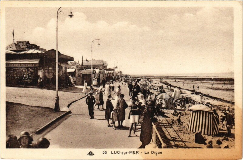 Carte postale ancienne Luc sur Mer La Digue France à Luc-sur-Mer