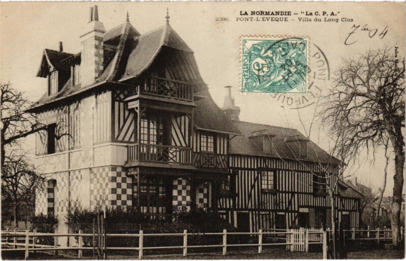 Carte postale ancienne Pont-l'Eveque Villa du Long-Clos France