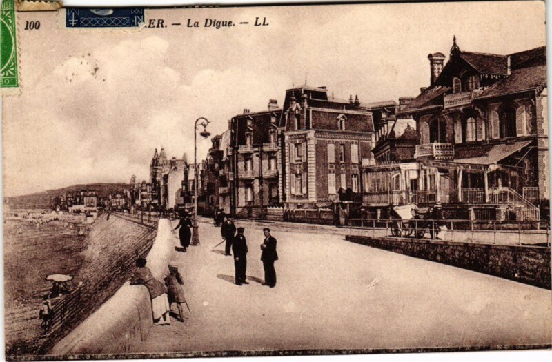 Carte postale ancienne Villers sur Mer La Digue France à Villers-sur-Mer