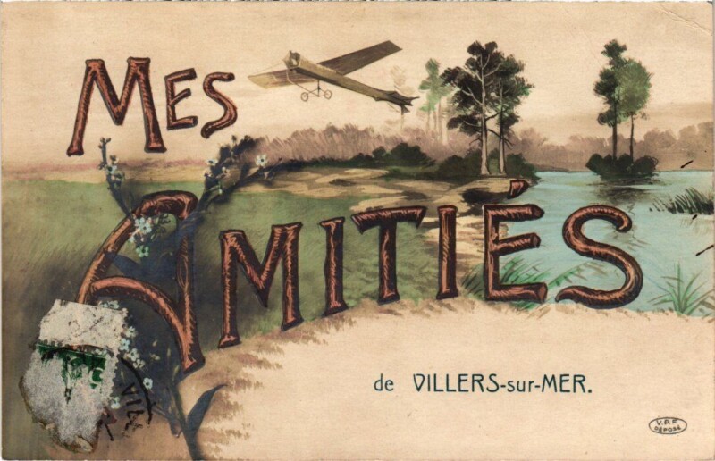Carte postale ancienne Mes Amities de Villers sur Mer France à Villers-sur-Mer