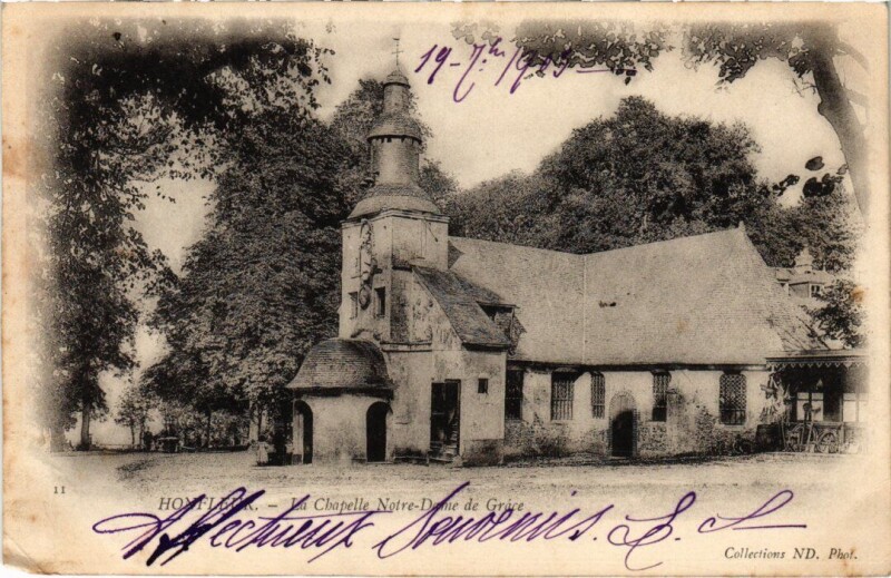 Carte postale ancienne Honfleur La Chapelle Notre-Dame de Grace France à Honfleur