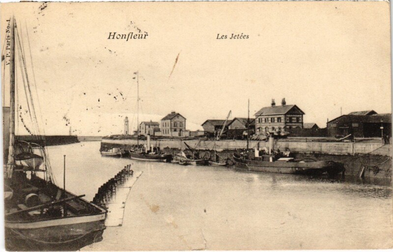 Carte postale ancienne Honfleur Les Jetees France à Honfleur