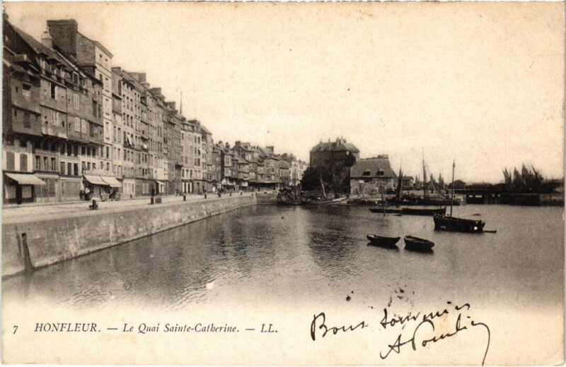 Carte postale ancienne Honfleur Le Quai Sainte-Catherine France à Honfleur