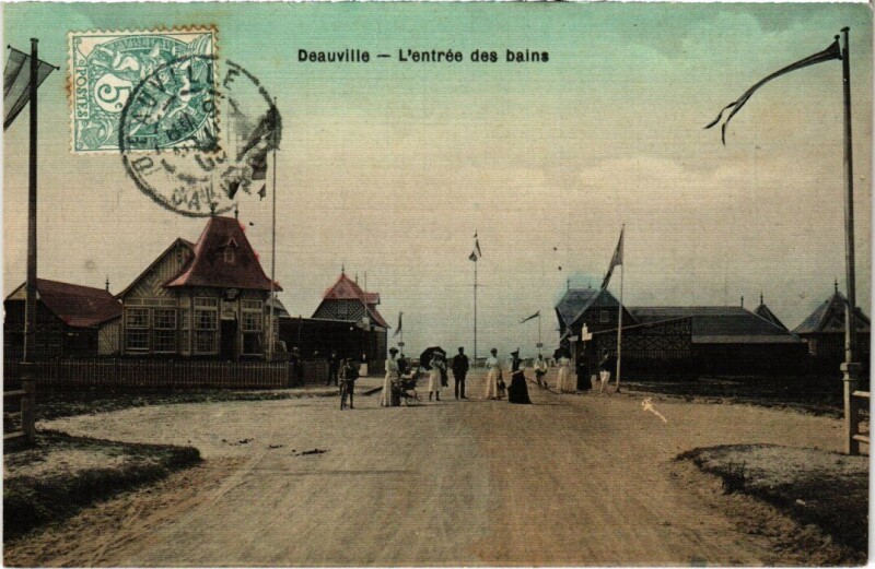 Carte postale ancienne Deauville L'Entree des Bains France à Deauville