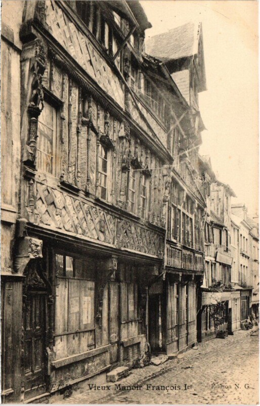Carte postale ancienne Lisieux Vieux Manoir Francois Ier France à Lisieux