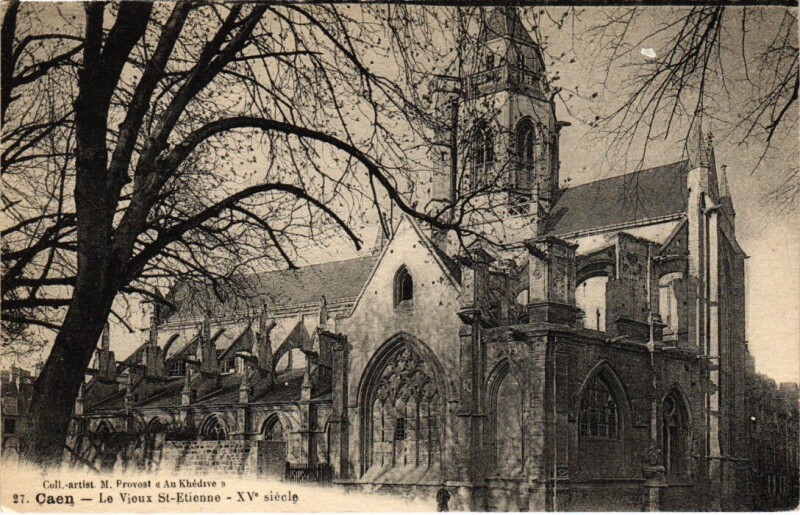 Carte postale ancienne Caen Le Vieux Saint-Etienne France à Vieux