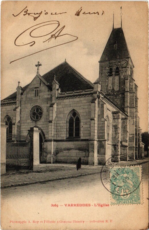 Carte postale ancienne Varreddes L'Eglise à Varreddes