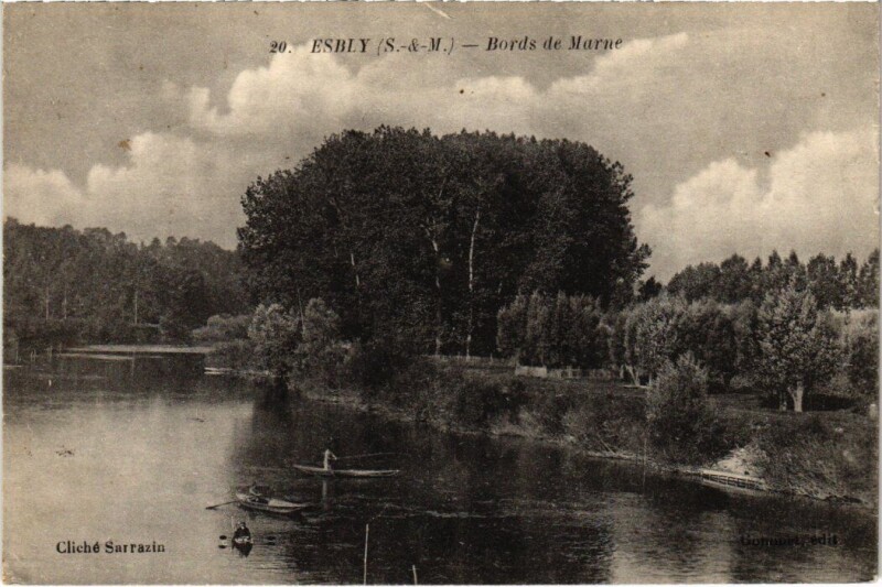 Carte postale ancienne Esbly Bords de Marne à Esbly