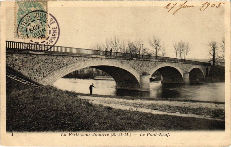 Carte postale ancienne La Ferte-Sous-Jouarre Le Pont-Neuf à Jouarre