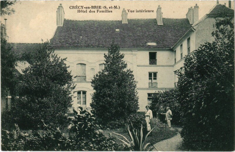 Carte postale ancienne Crecy-en-Brie Hotel des Familles - Vue Interieure