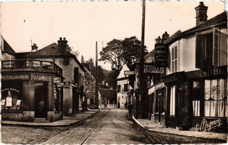 Carte postale ancienne Dammarie-les-Lys Rue de la Fontaine à Dammarie-les-Lys