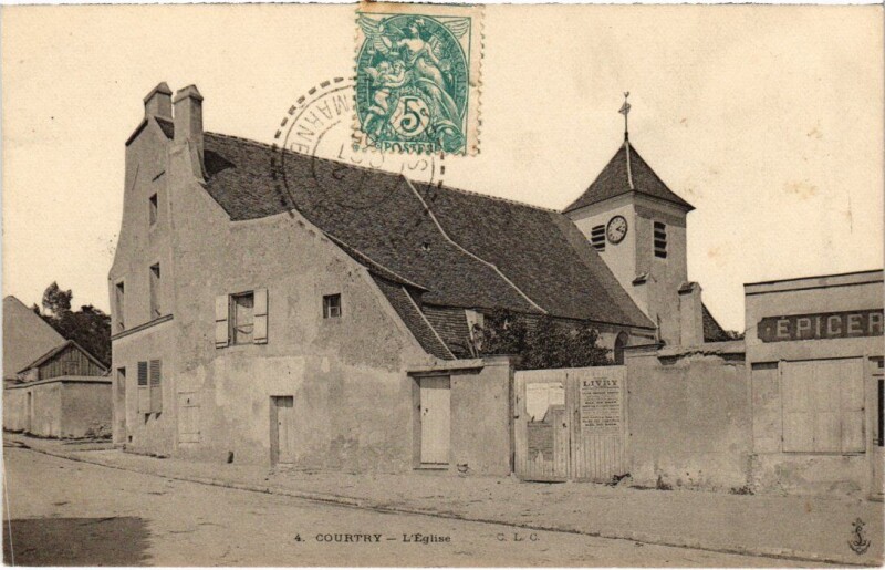 Carte postale ancienne Courtry Eglise à Courtry