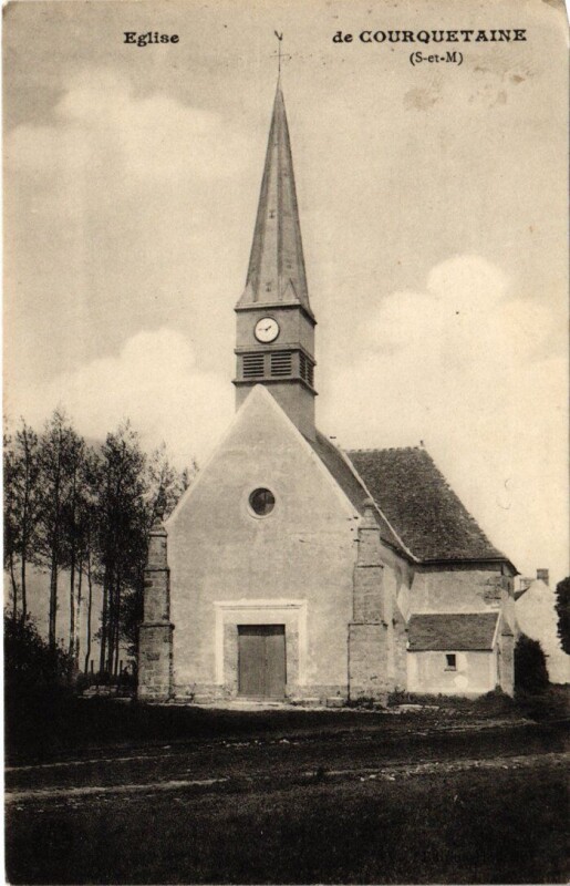 Carte postale ancienne Courquetaine Eglise à Courquetaine