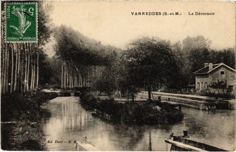 Carte postale ancienne Varreddes Le Deversoir à Varreddes
