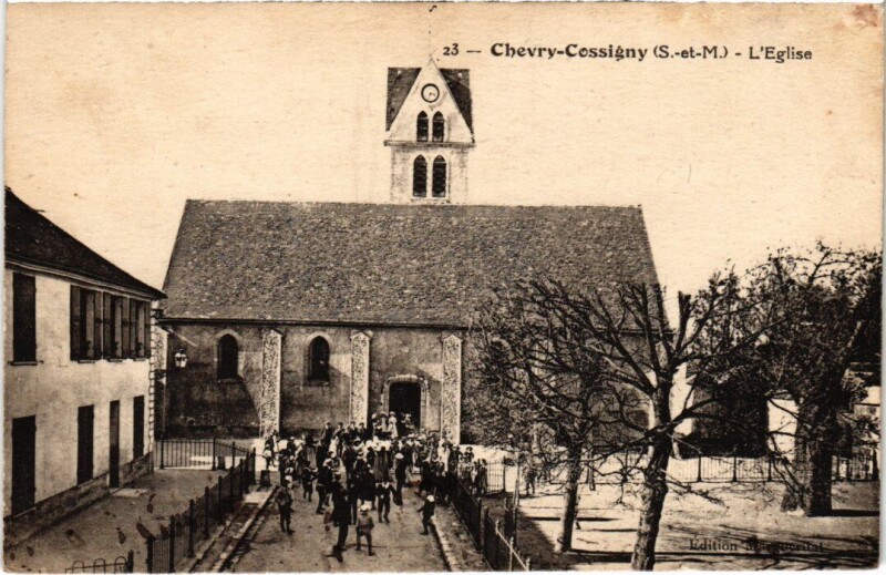 Carte postale ancienne Chevry-Cossigny L'Eglise à Chevry-Cossigny