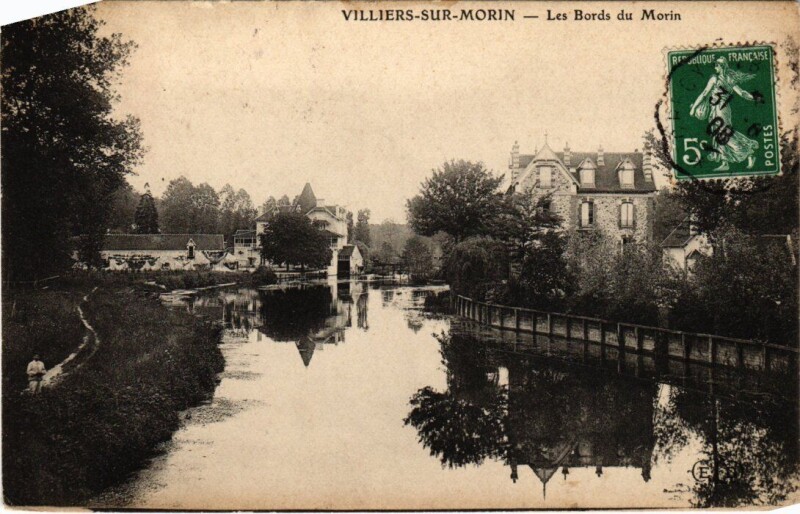 Carte postale ancienne Villiers-sur-Morin Les Bords du Morin à Villiers-sur-Morin