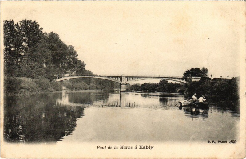 Carte postale ancienne Esbly Pont de la Marne à Esbly