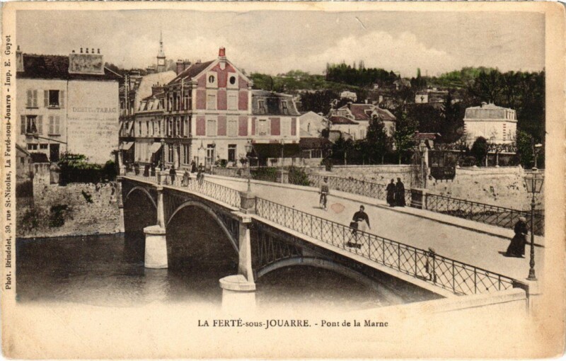 Carte postale ancienne La Ferte-Sous-Jouarre Pont de la Marne à Jouarre