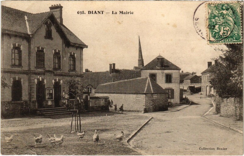Carte postale ancienne Diant La Mairie à Diant