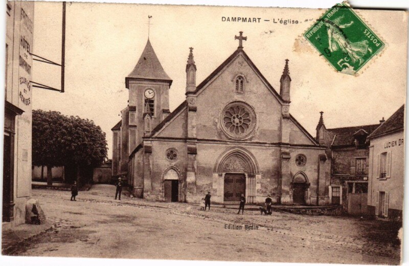Carte postale ancienne Dampmart Eglise à Dampmart