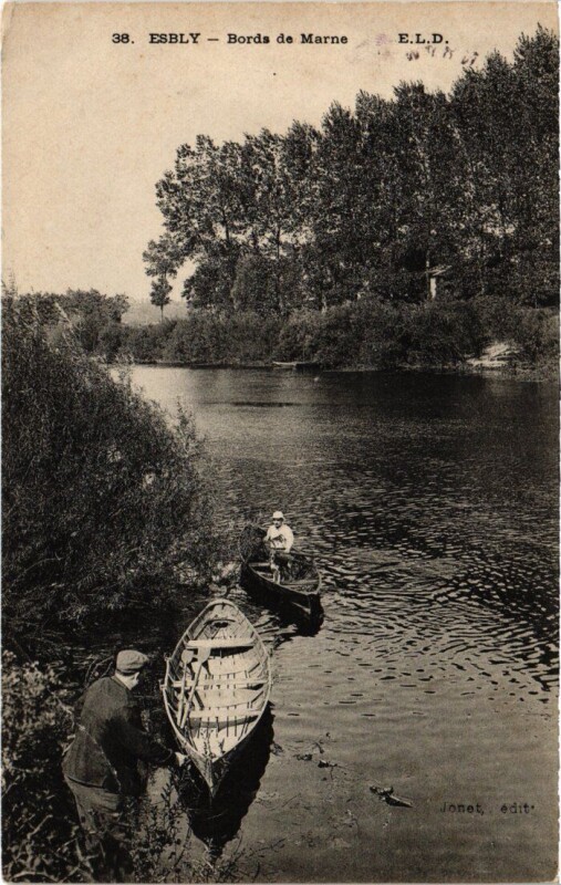 Carte postale ancienne Esbly Bords de Marne à Esbly