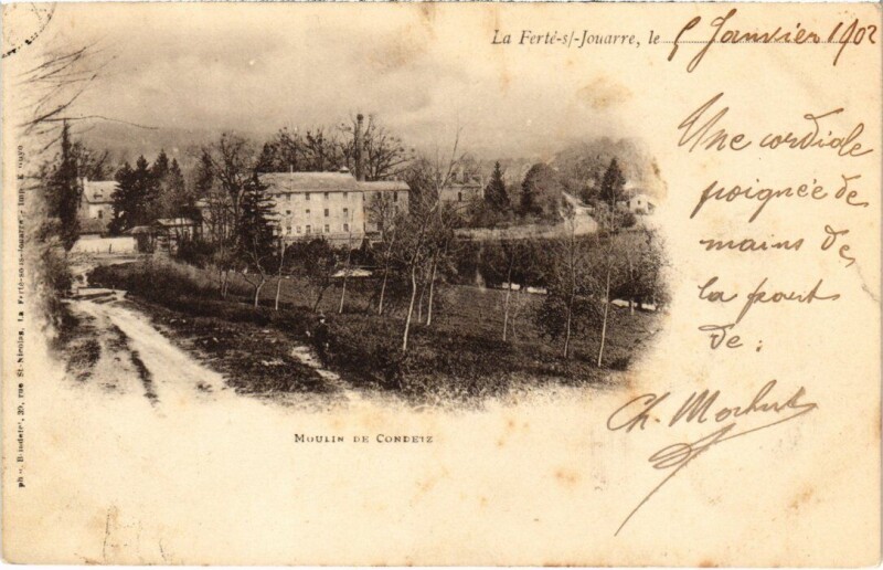Carte postale ancienne La Ferte-Sous-Jouarre Moulin de Condetz à Jouarre