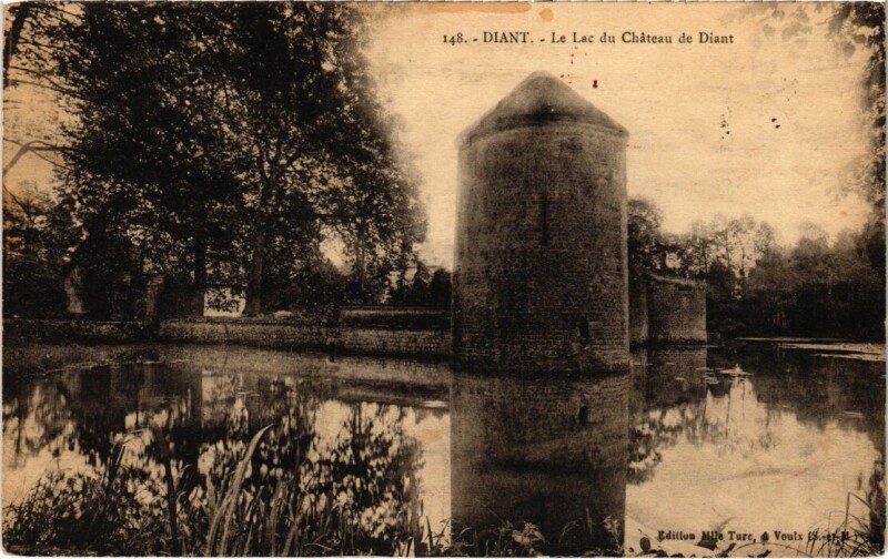 Carte postale ancienne Diant Le Lac du Chateau de Diant à Diant