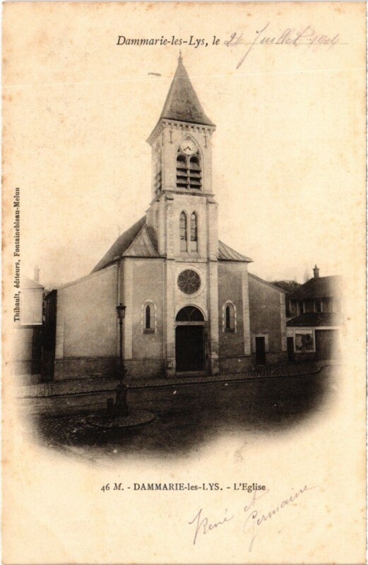 Carte postale ancienne Dammarie-les-Lys Eglise à Dammarie-les-Lys