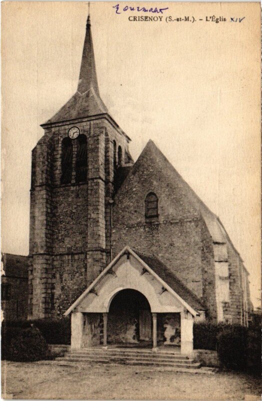 Carte postale ancienne Crisenoy Eglise à Crisenoy