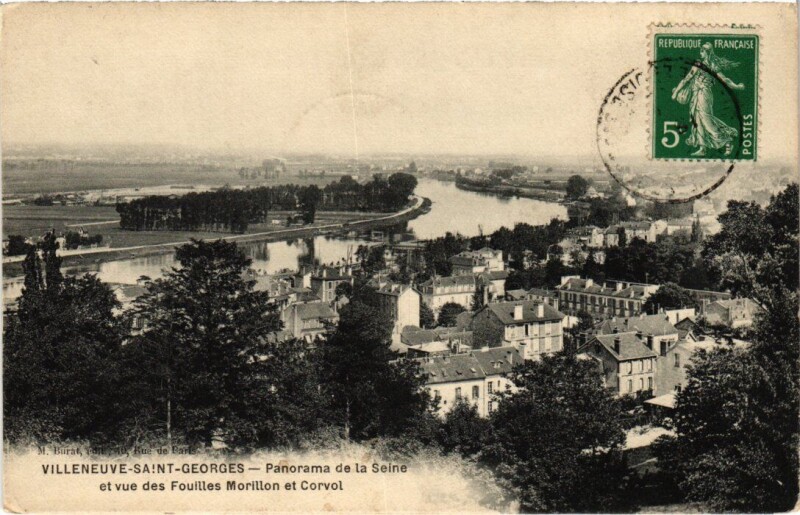 Carte postale ancienne Villeneuve Saint-Georges panorama à Villeneuve-Saint-Georges