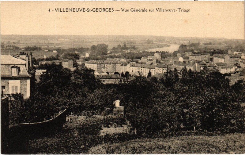 Carte postale ancienne Villeneuve Saint-Georges vue generale à Villeneuve-Saint-Georges