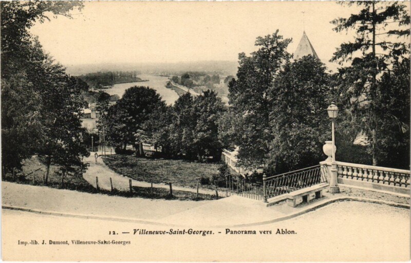 Carte postale ancienne Villeneuve Saint-Georges panorama à Villeneuve-Saint-Georges