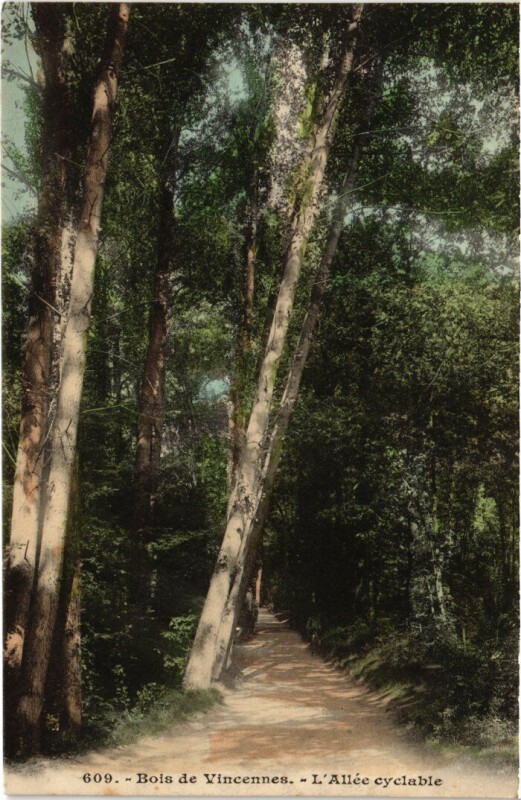 Carte postale ancienne Vincennes Allee cyclable à Vincennes