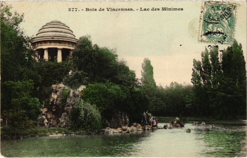 Carte postale ancienne Vincennes Lac des Minimes à Vincennes