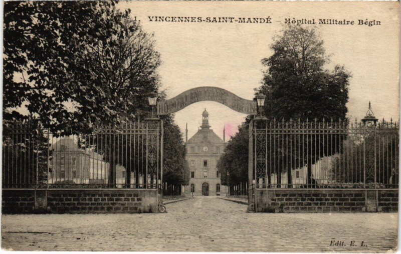 Carte postale ancienne Vincennes Hopital militaire Begin à Vincennes