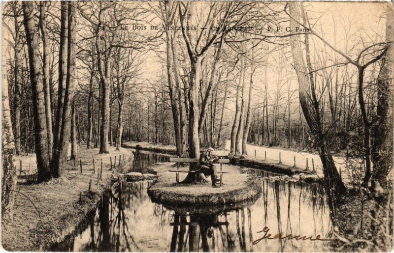 Carte postale ancienne Vincennes un ruisseau à Vincennes