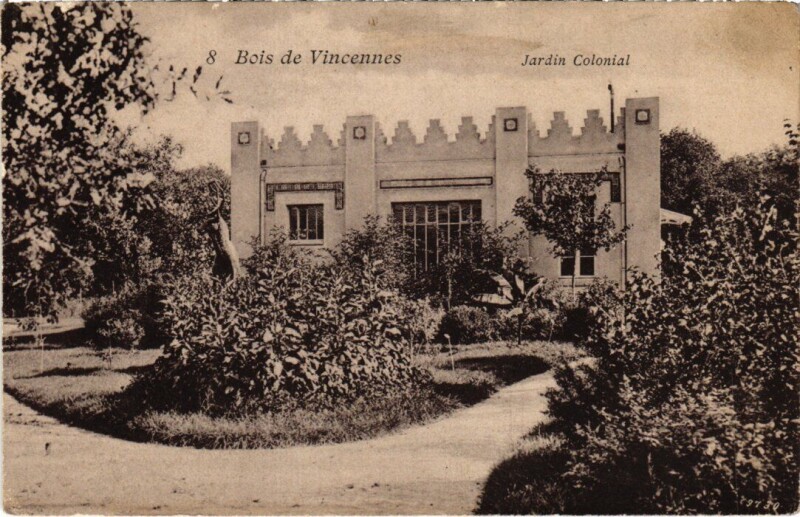Carte postale ancienne Vincennes Jardin Colonial à Vincennes