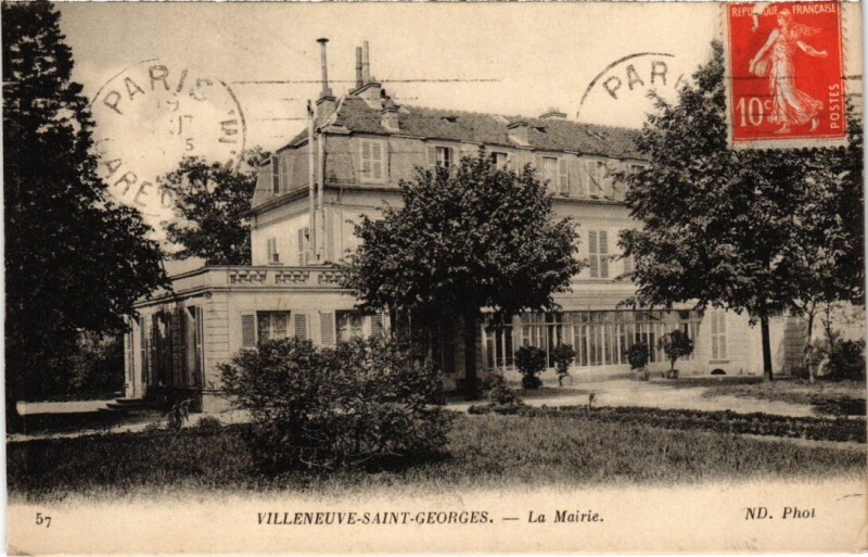 Carte postale ancienne Villeneuve Saint-Georges La Mairie à Villeneuve-Saint-Georges