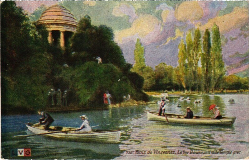 Carte postale ancienne Vincennes Lac Daumesnil et Temple Grec à Vincennes