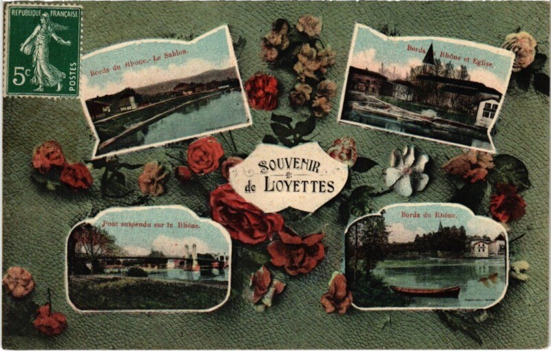Carte postale ancienne Souvenir de Loyettes France à Loyettes