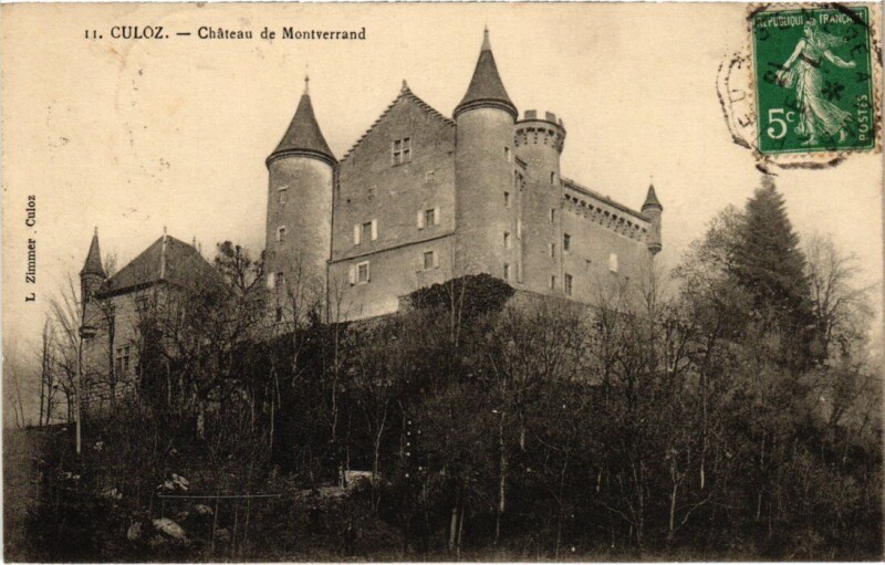 Carte postale ancienne Culoz Chateau de Montverrand France à Culoz