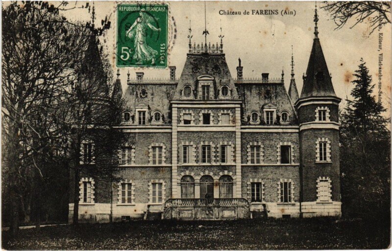 Carte postale ancienne Chateau de Fareins France à Fareins