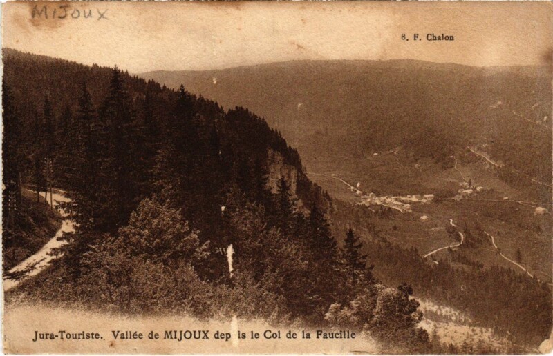 Carte postale ancienne Vallee de Mijoux depuis le Col de la Faucille France à Mijoux